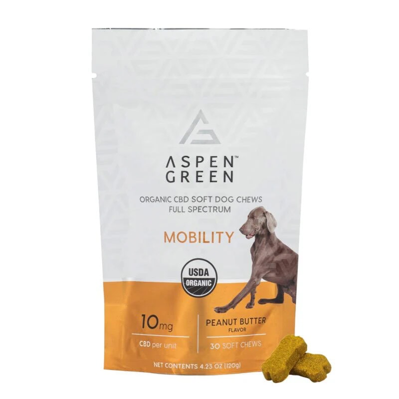 Aspen Green peanut butter cbd dog treats