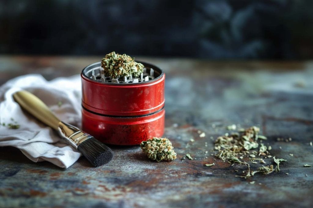 How to clean weed grinder with brush