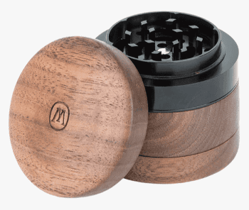 Wooden grinder opened