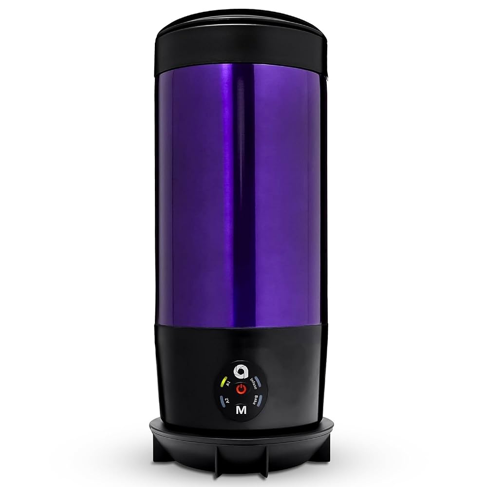 Photo of the Ardent FX all-in-one cannabis decarboxylator and infusion machine in metallic purple on a white background, showing its compact, odor-controlled design used for precise home decarbing and infusing.