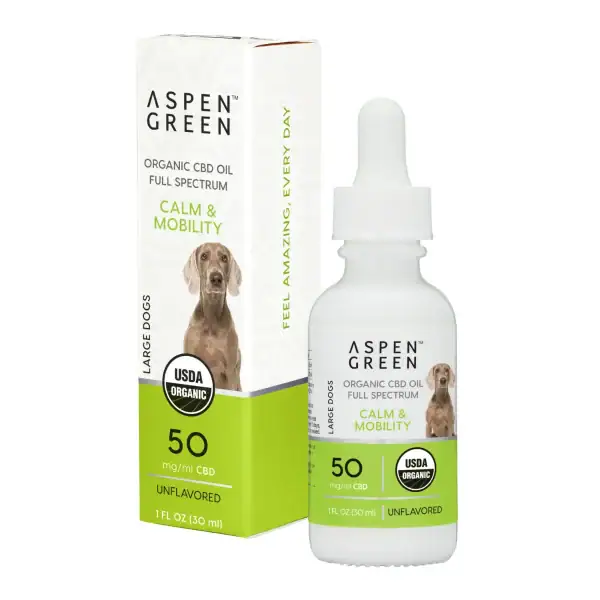 Aspen Green’s Organic Full Spectrum CBD Oil-Large dogs